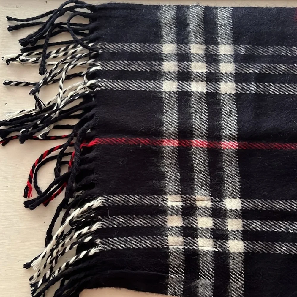 Firenze cashmere feel unisex scarf navy/white/red